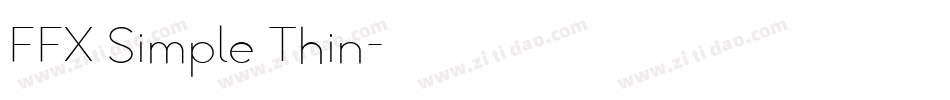 FFX Simple Thin字体转换